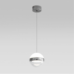 5037/9L L-VISION ODL24 355 никель/прозрачн/молочный/металл/акрил Подвес LED 9W 4000K 480лм RONI