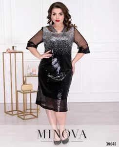 Платье 346-2-черный Minova