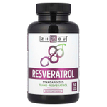 Zhou Nutrition, Ресвератрол, 60 растительных капсул
