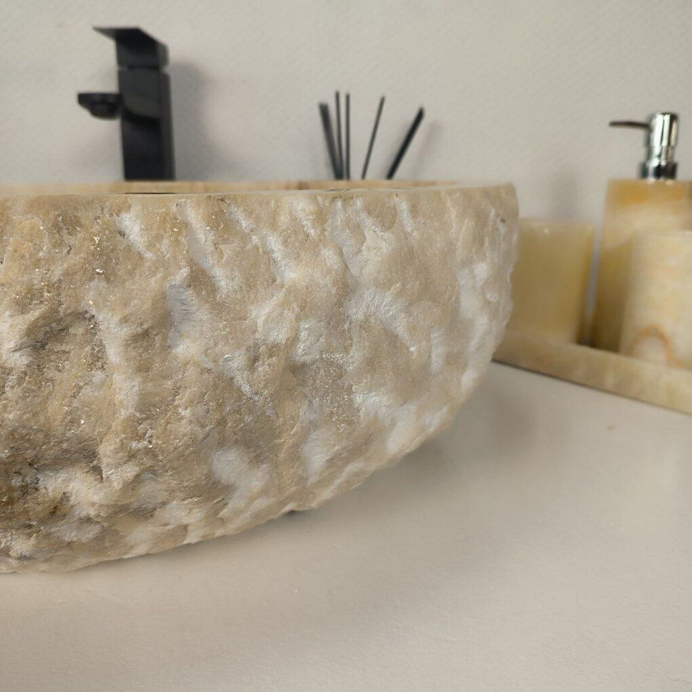 Каменная раковина из оникса Erozy White EO-04294 (63*52*16) 0215 из натурального камня