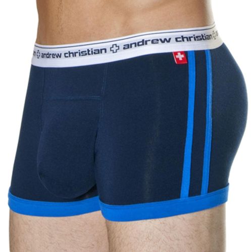 Мужские трусы хипсы Andrew Christian Navy Almost Naked Hip Boxer   ART787