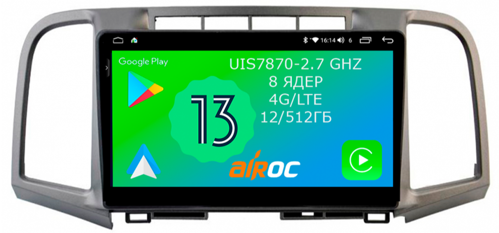 Магнитола для Toyota Venza GV10 2008-2016 - Airoc 2K AU-1108 Android 13, TS20, 12/512Гб, SIM-слот
