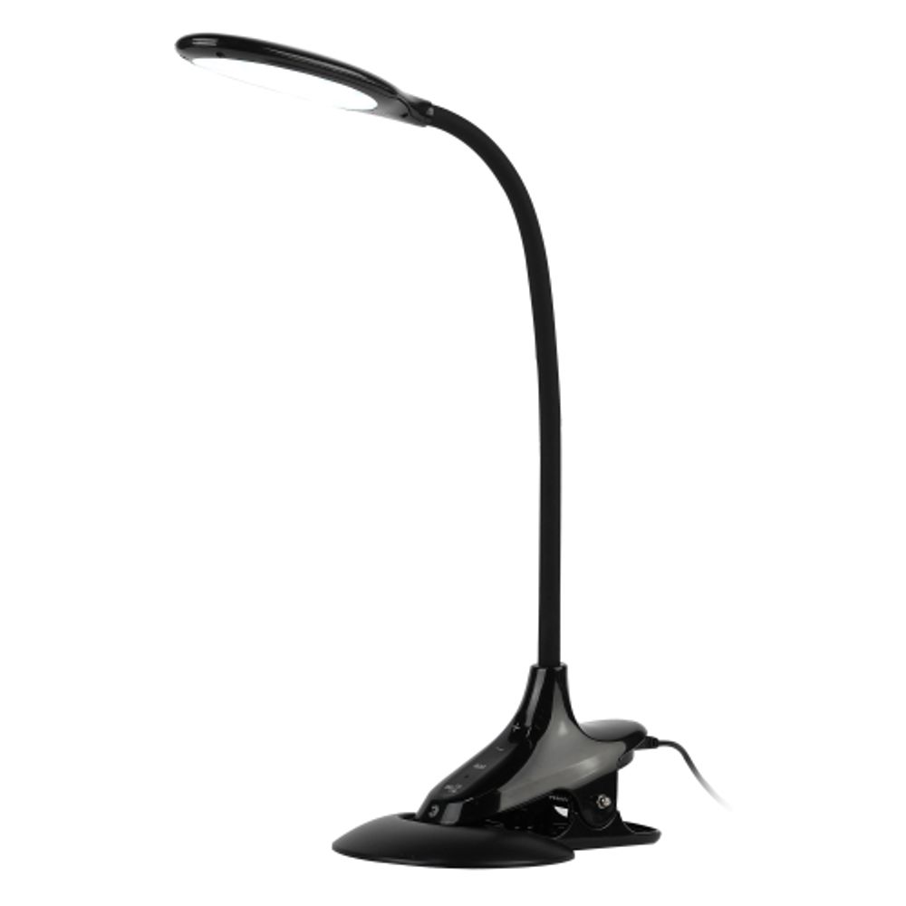 Настольный светильник ЭРА NLED-454-9W-BK светодиодный на прищепке со съемной вставкой-основанием черный | Светодиодные настольные лампы