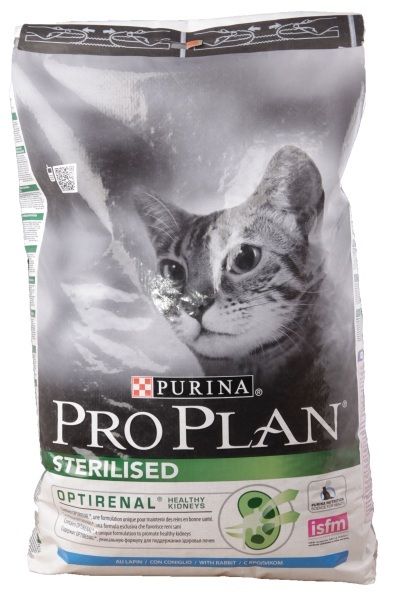 Сухой Корм Pro Plan Sterilised для Кастрированных Котов и Стерилизованных Кошек Курица и Кролик