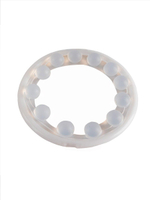 Эрекционное кольцо со стимулирующими шариками на поверхности (Цвет: белый)