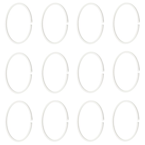 ХАСЬЕН HASSJON Кольца для душевой занавески, белые, 12 шт