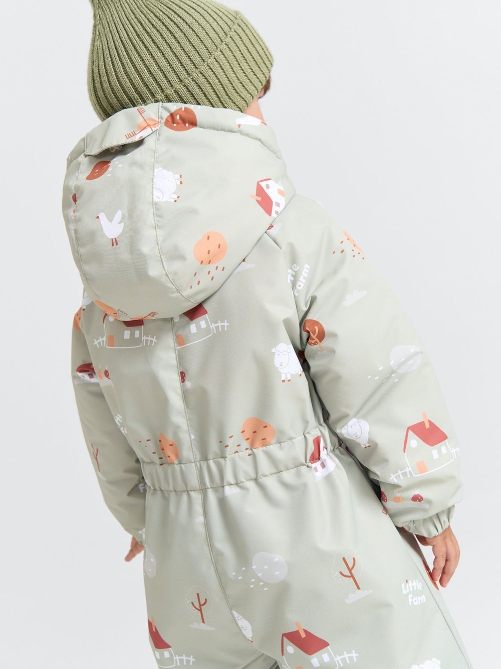 Комбинезон демисезонный "Ферма/Шалфей" 0+