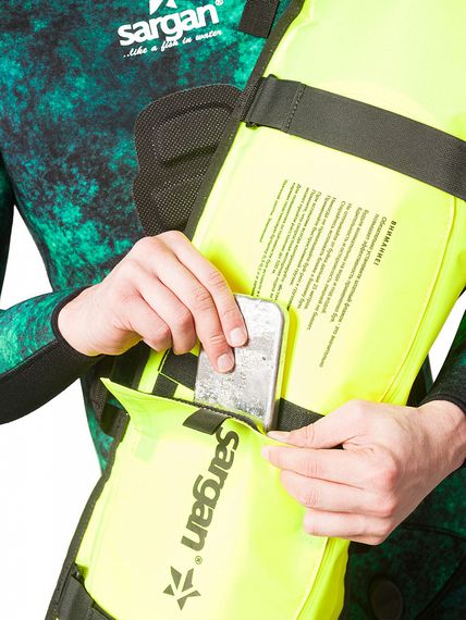 Буй Sargan Гладыш маркерно-трансп. с грузовым карманом желтый