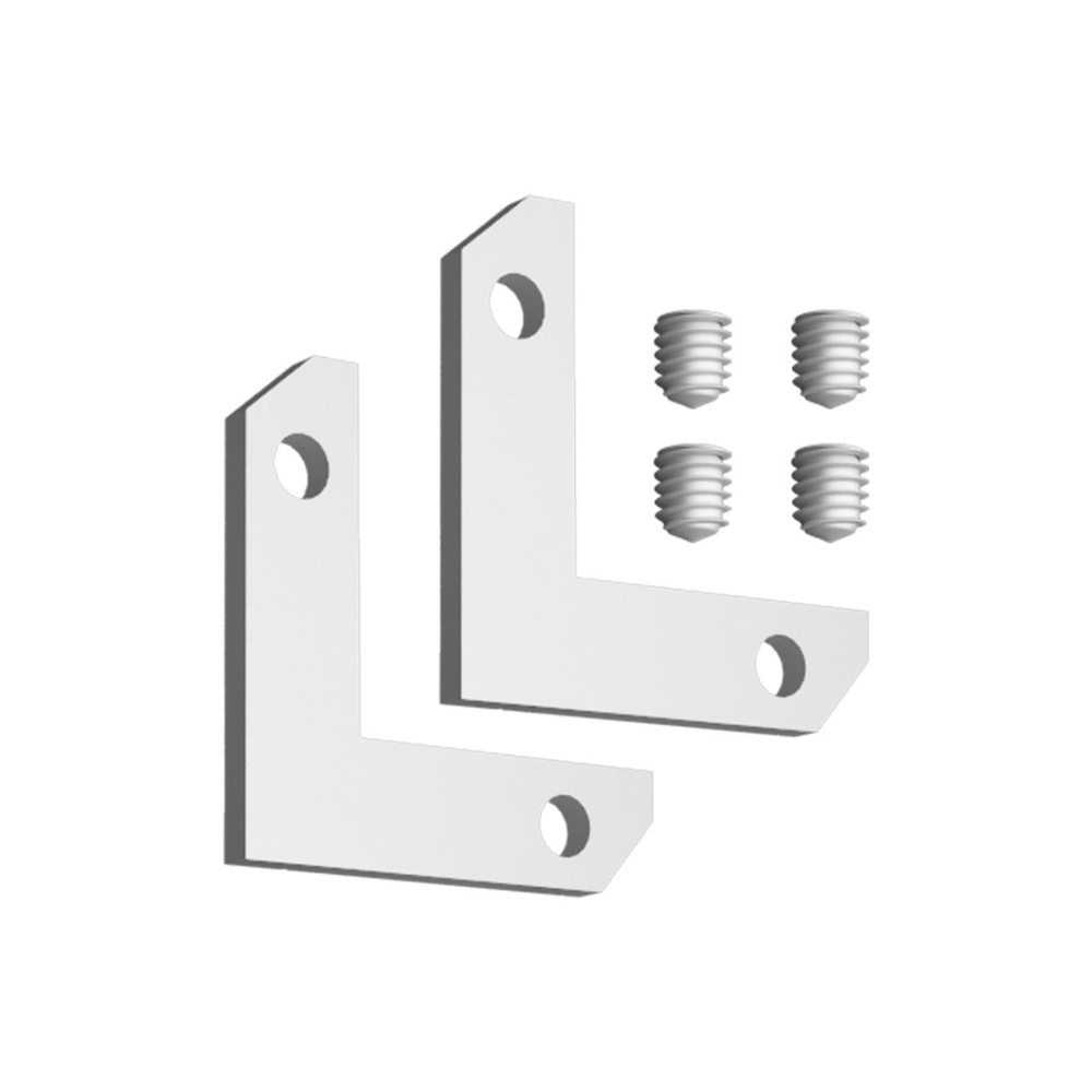 135330 NT25 000 серебро 000 Соединитель угловой горизонтальный для арт.135325-135328 (2 шт. в комплекте) IP20 FLUM