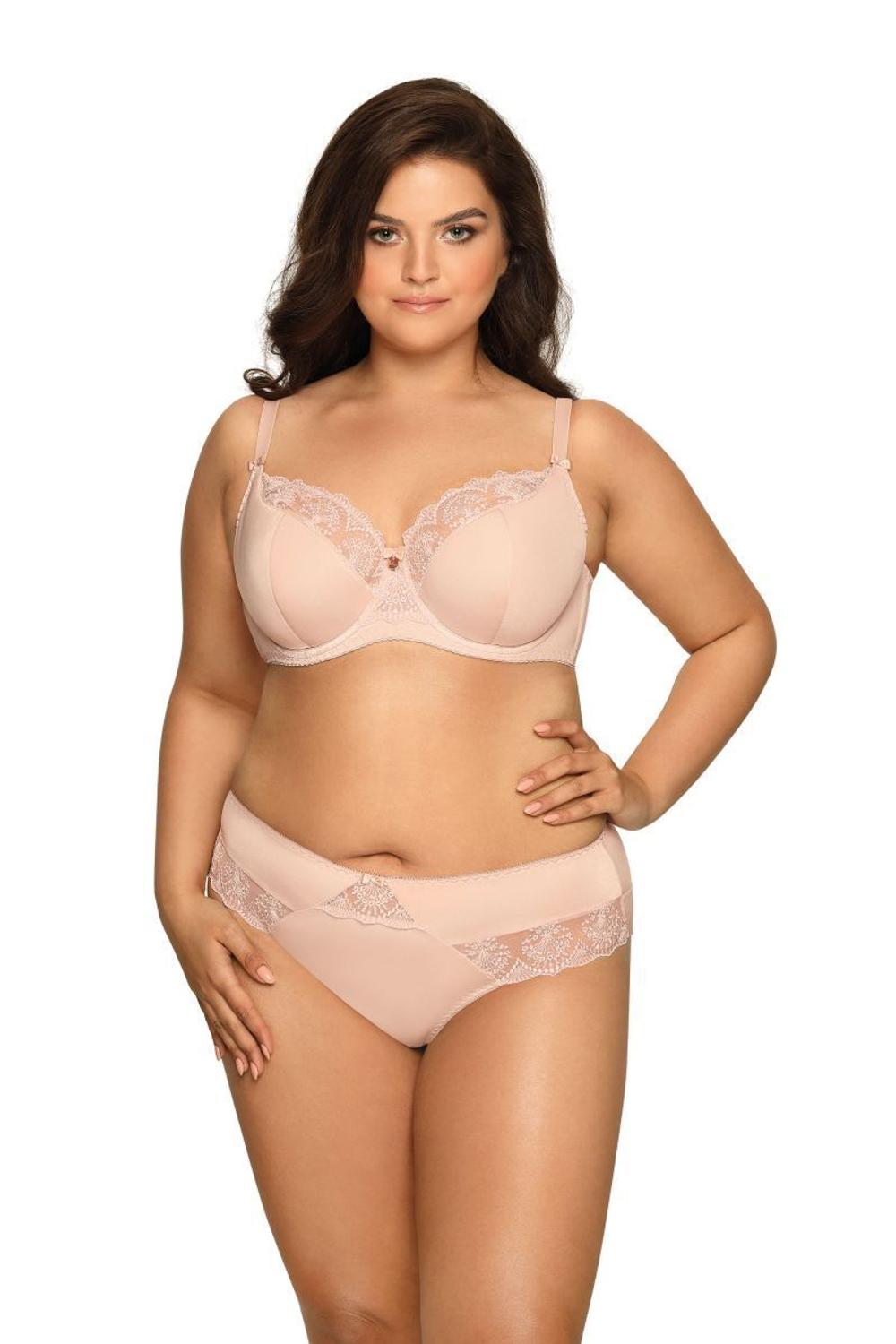 Бюстгальтер Freesia с сшивными чашками и кружевом (Размер: 70F) (Цвет: белый)