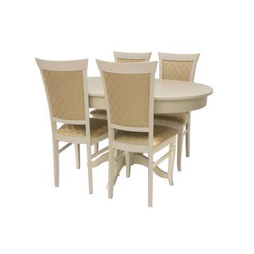 Обеденная группа Leset стол Мичиган 2Р и стулья Монтана Лозанна Слоновая кость