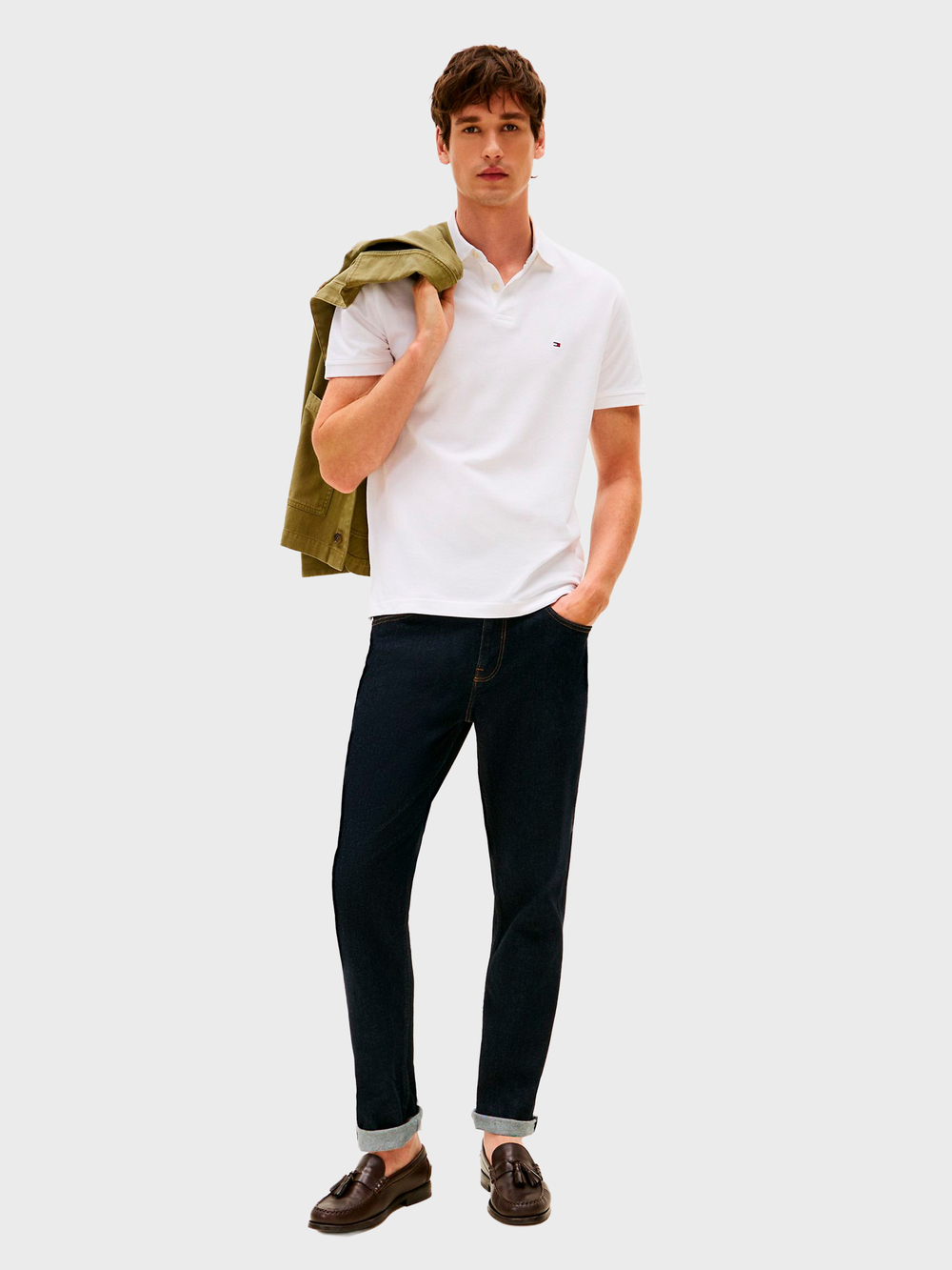 Поло Tommy Hilfiger Regular Fit Stretch Fresh White
