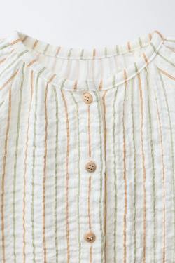 ZARA КОМБИНЕЗОН В ПОЛОСКУ, ЭКРЮ