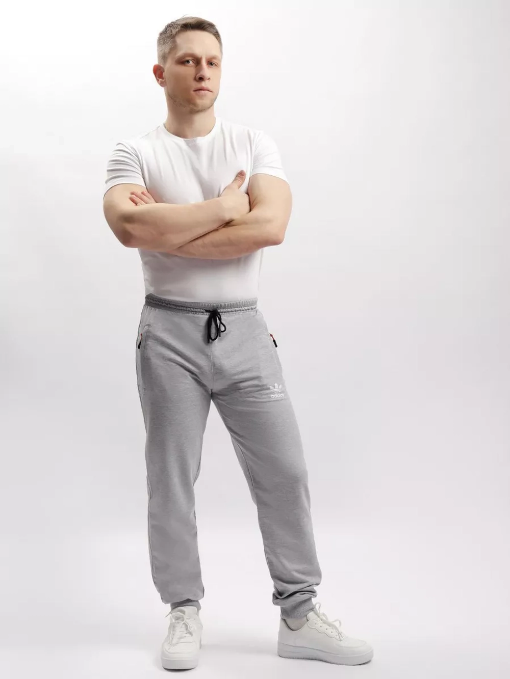 Брюки спортивные джоггеры с манжетами Adidas