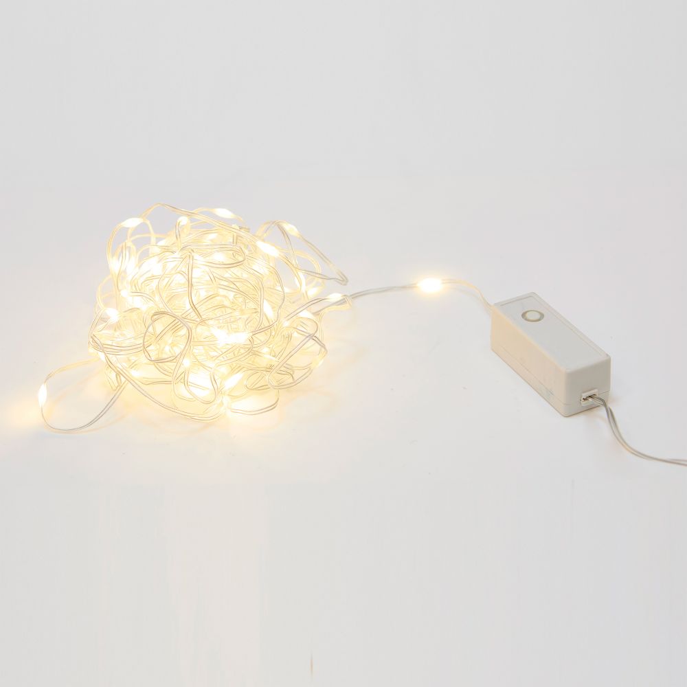 ULD-S1000-100-DTA WARM WHITE IP20 DEW BAND Гирлянда светодиодная Полоса. 10м. 100 светодиодов. Теплый белый свет. Провод прозрачный. ТМ Uniel