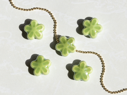 Бусина "Цветок" 11,5мм, керамика