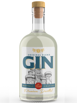 Наклейки на бутылки "GIN" Джин Блестящие 10 шт.
