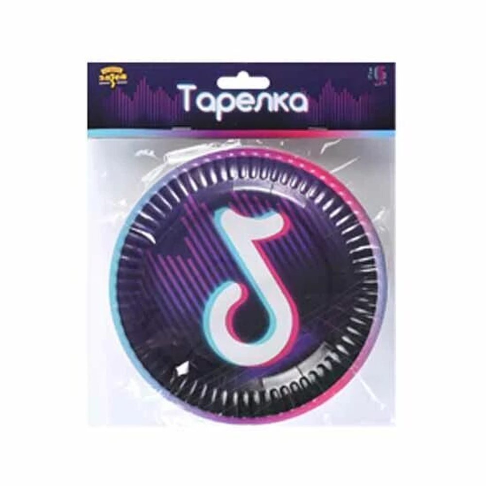 Тарелка бум Блогер Party 17см 6шт