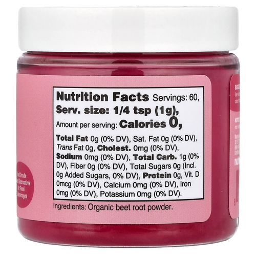 Nutricost, Nutricolor™, розовый корнеплод органической свеклы, 60 г (2,1 унции)