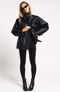 Куртка экокожа 1243 черный ISO SOFT200