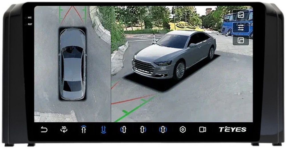 Магнитола для Toyota Roomy, Daihatsu Thor, Subaru Justy 2020-2024 - Teyes CC3-2K-360 на Android 10, 2K QLED, 6Гб+128Гб, CarPlay, 4G SIM-слот, 4 камеры в комплекте