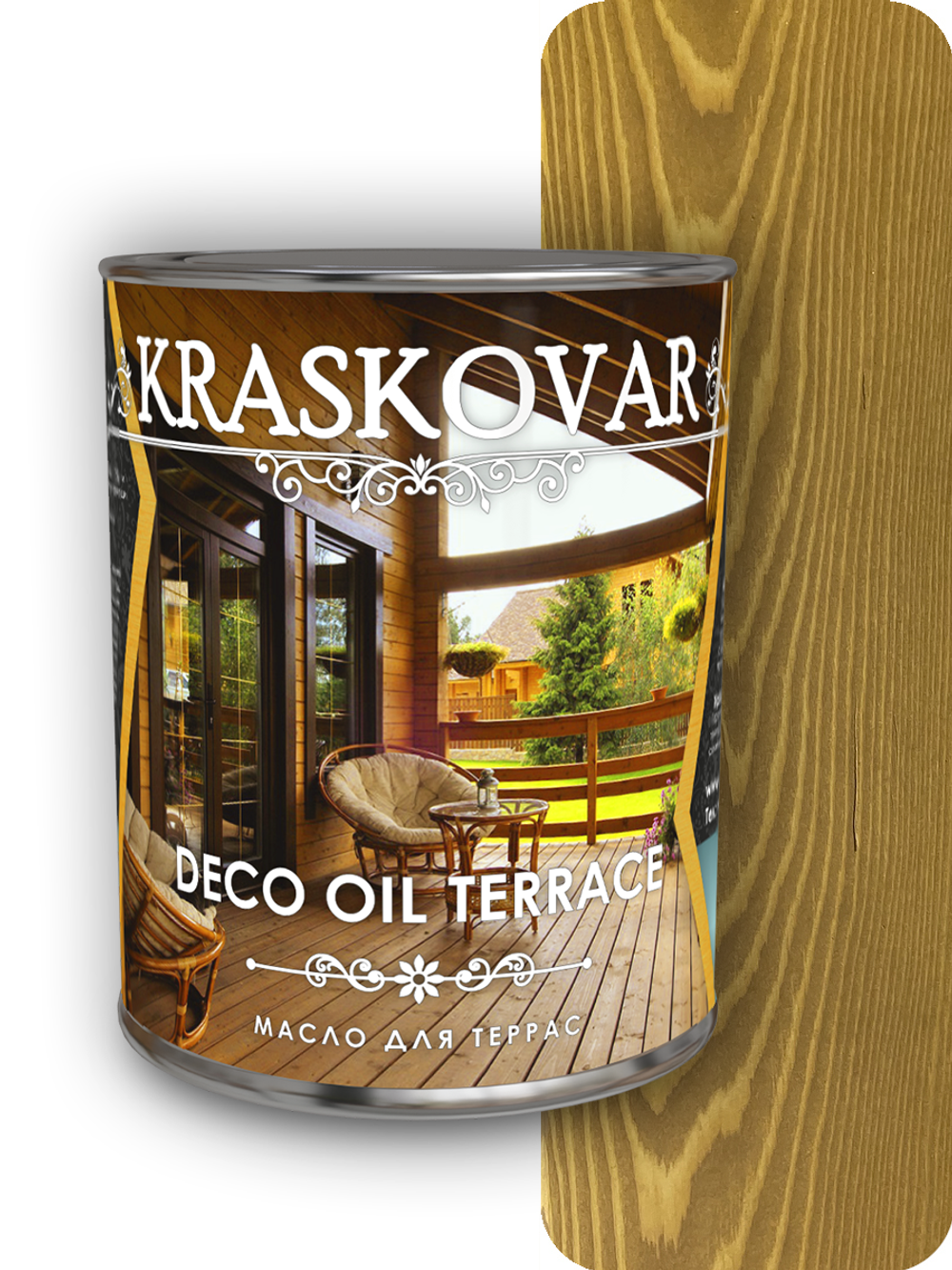 Масло для террас Kraskovar Deco Oil Terrace дуб