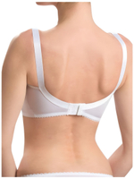 Бюстгальтер БОЛЬШИХ РАЗМЕРОВ, для фиксации экзопротезов молочной железы 90G белый