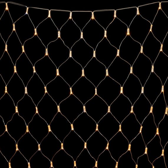 Светодиодная сетка с колпачком 2*3 м., 220В, 384 теплых белых LED, провод прозрачный ПВХ, IP65, LTC (NTL384CAP-10-2WW)