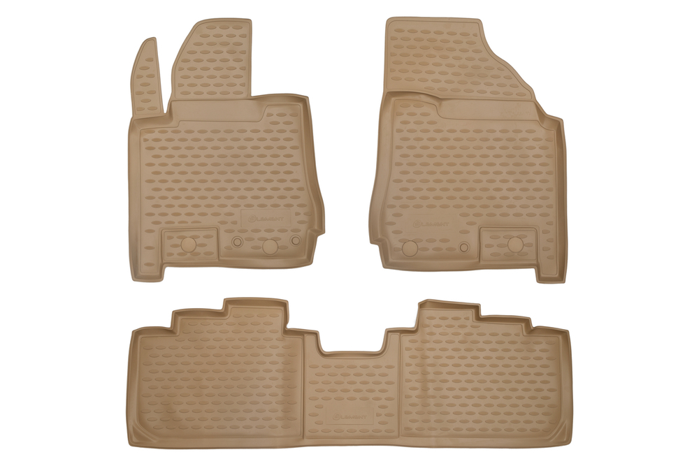 Коврики в салон для CADILLAC SRX 2010-, 3 шт. (полиуретан, бежевые) NLC.07.05.212K
