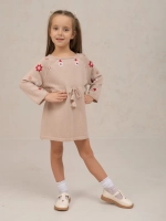 Платье с длинными рукавами с вышивкой