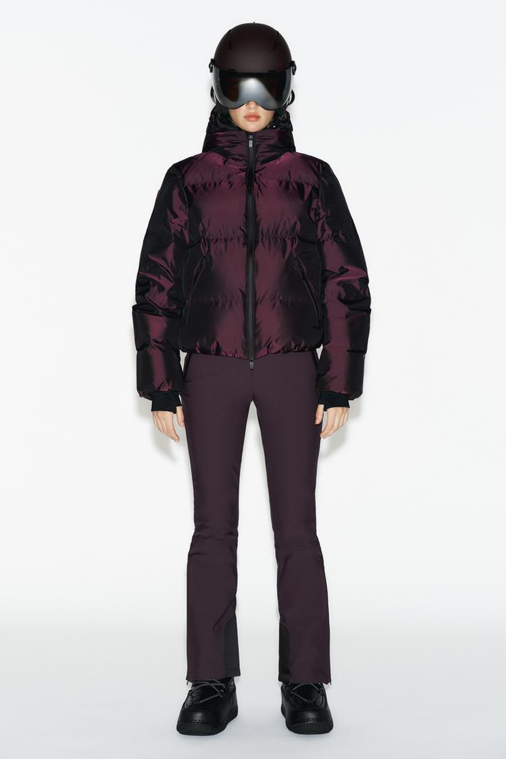 ZARA ВОДОНЕПРОНИЦАЕМАЯ КУРТКА С КАПЮШОНОМ, БОРДОВЫЙ