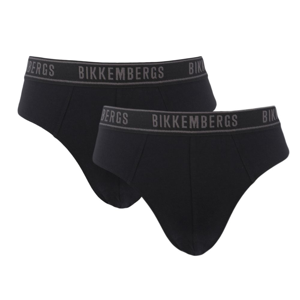 Мужские трусы брифы (черный) набор 2 в 1 Bikkembergs BKK1USP15BI