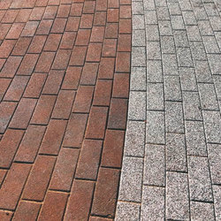 Тротуарная плитка ПРЯМОУГОЛЬНИК 200x100 мм - Стоунмикс Белый с черным