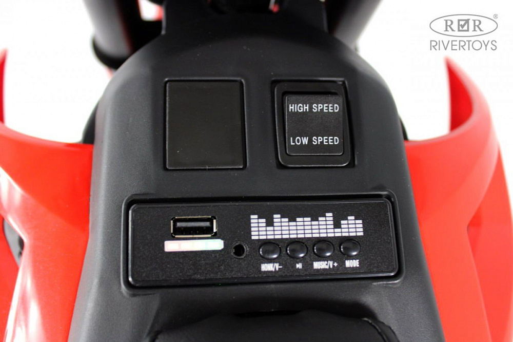 Детский электромотоцикл RiverToys E777KX E777KX-MOTO-RED/красный