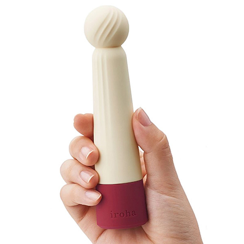 Бежевый вибратор 14,8см с шаровидной мягкой головкой Tenga Iroha Rin Akane HMR-01