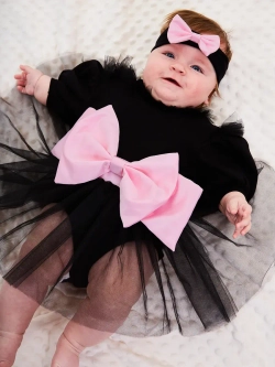 Платье-боди для новорожденной