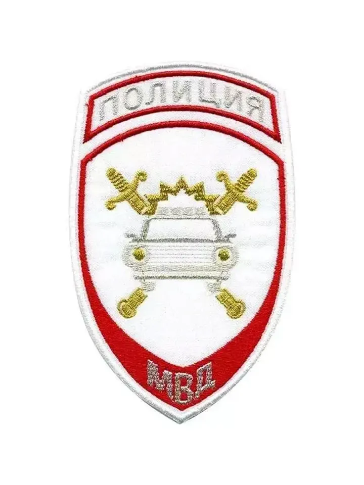 Шеврон Полиция ДПС вышитый с липучкой (белый)