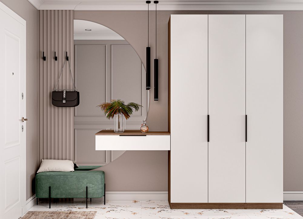 МС Роза Орех Франклин Шкаф 450