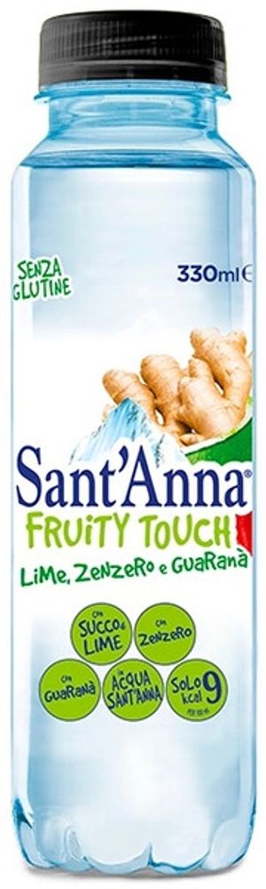 Напиток безалкогольный негазированный Sant&#39;Anna Fruity Touch с гуараной со вкусом лайма и имбиря 0.33 - пэт