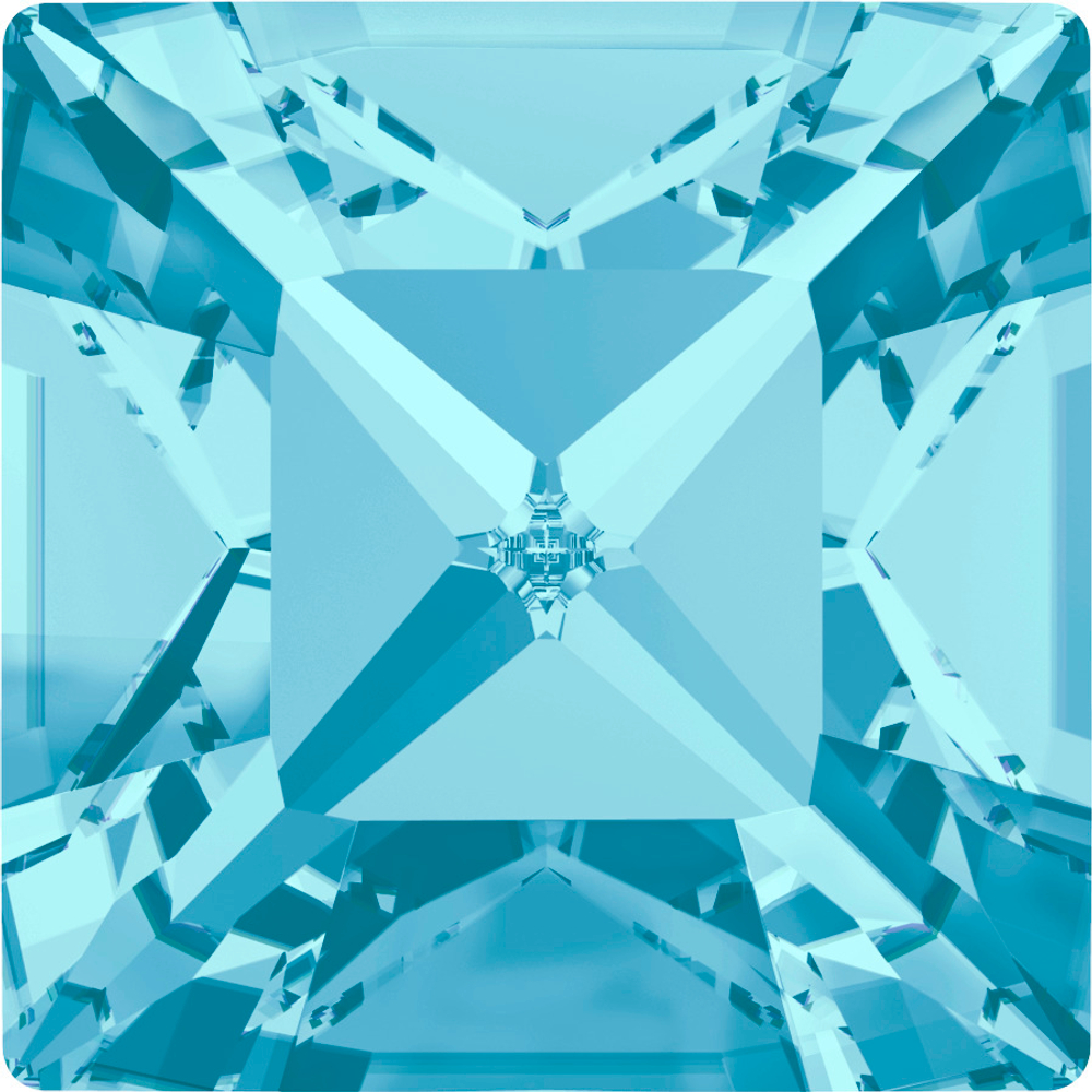 evoli 4428 Square Fancy Stone - Aquamarine