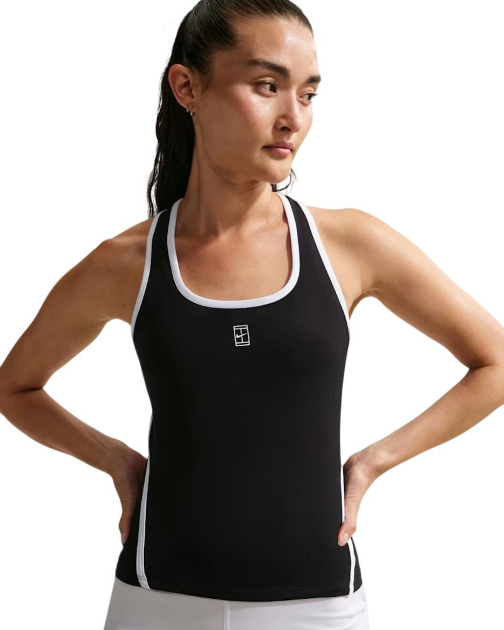 Женский топ теннисный Nike Court Advantage Tank - black/white