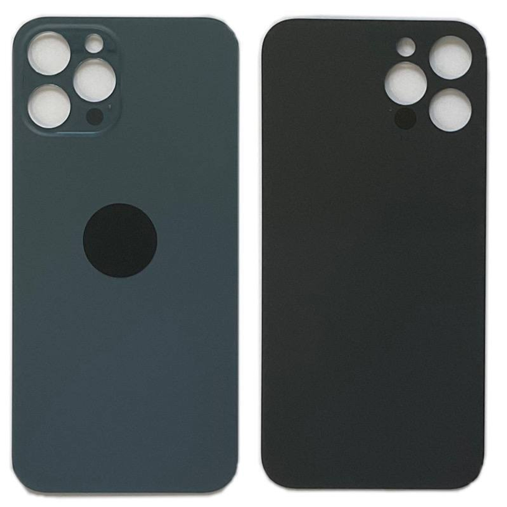 Задняя крышка для Apple iPhone 12 Pro Max Синий (стекло, широкий вырез под камеру) - Премиум