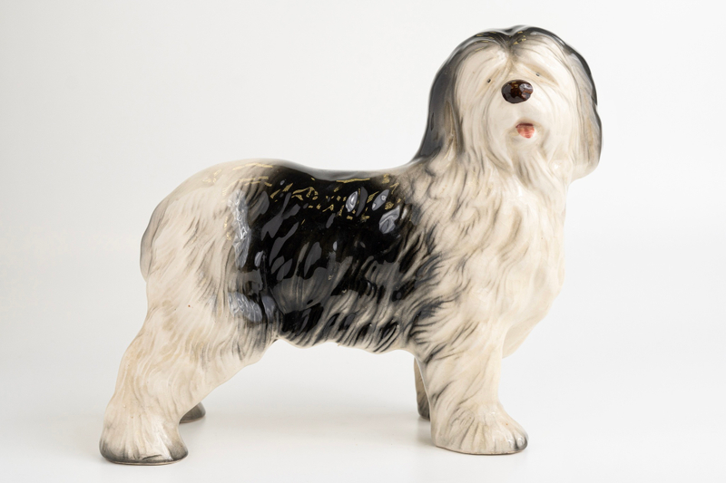 Керамическая статуэтка пастушьей собаки