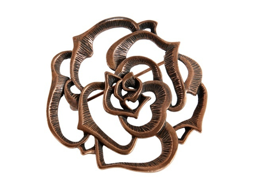 "Ле Буфе" брошь в медном покрытии из коллекции "Сотуар" от Jenavi с замком булавка