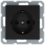 Розетка SCHUKO© с защитными шторками 16A 250V~ 2P+T, цвет Антрацит