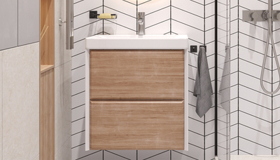 Тумба подвесная VELVEX Gesso 60.2Y белый дуб сонома