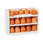 Подставка для хранения яиц в холодильнике 3х уровневая (на 30 шт) цвет белый М1179
