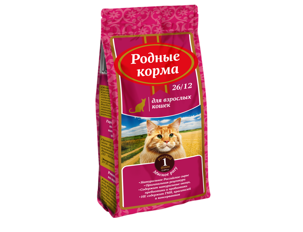 Паучи РОДНЫЕ КОРМА для котят повышенной питательности курочка с потрошками кусочки в соусе по-ростовски 30х85 г