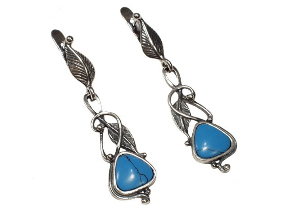 "Истра" серьги  в серебряном покрытии из коллекции "Города России" от Jenavi  с английским замком