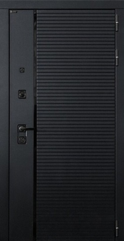 Стальная дверь Черный кварц с зеркалом - 1097